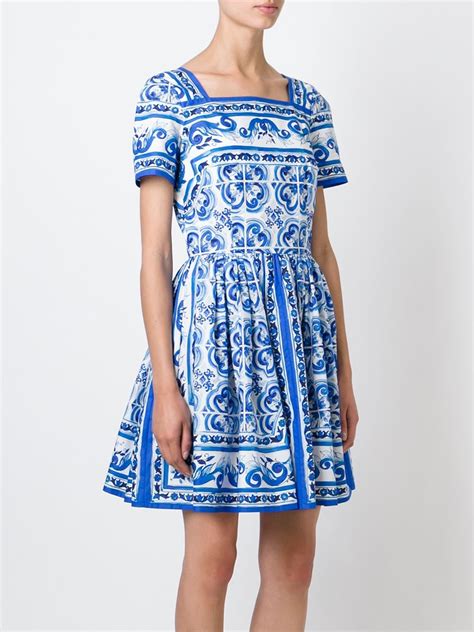 dolce gabbana majolica print dress